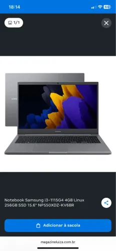 Notebook samsung book e30