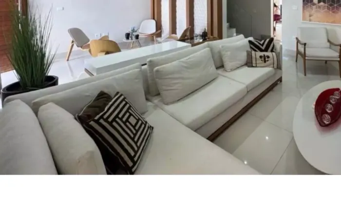 Sofá linho com chaise 3.70m excelente