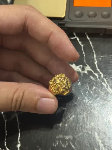 Anel leão em ouro 18k