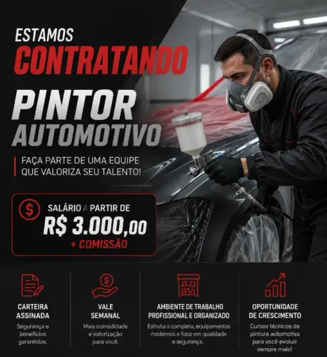 PINTOR AUTOMOTIVO - VAGA DE EMPREGO