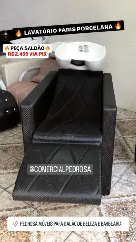 Lavatório Spa Paris Cuba de Louça Porcelana com Descanso de Pernas Deitado Novo