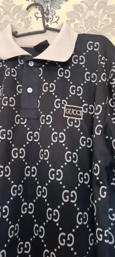 Camiseta preta estampada Gucci Tam G