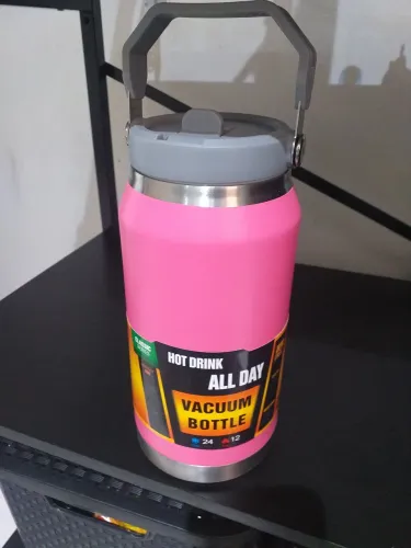GARRAFA térmica grande 1200ml disponível na cor Rosa