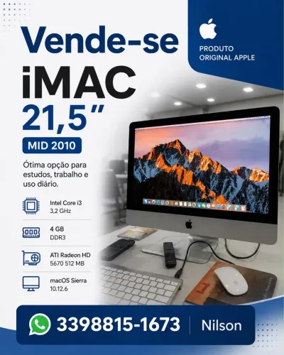 iMac 21,5? Mid 2010 Apple Original | Intel Core i3 | Perfeito para Estudos e Trabalho