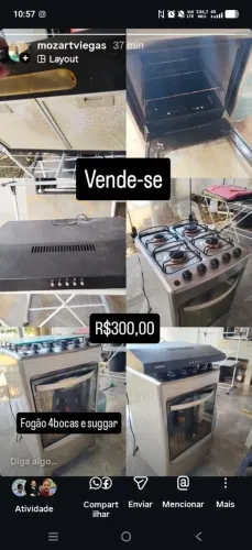 Suggar e fogao de 4 bocas eletrolux