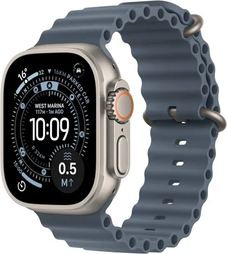 Apple Watch Ultra Titanium Natural Semi Novo + Ocean Band