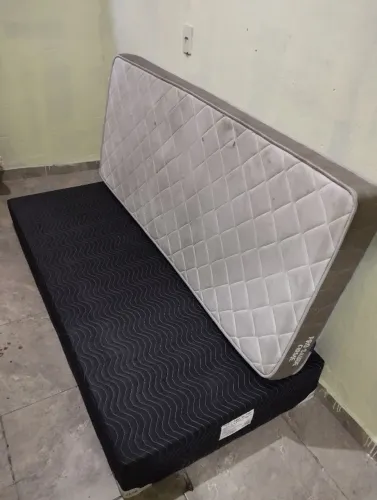 CAMA BOX + COLCHÃO DE SOLTEIRO