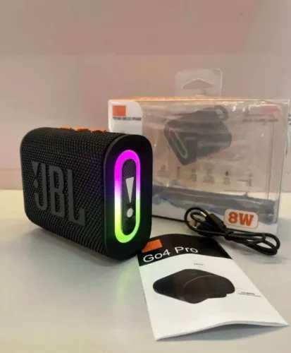 Caixa de Som Bluetooth GO 4 Pro RGB Portátil | À Prova D'Água | Som Potente 