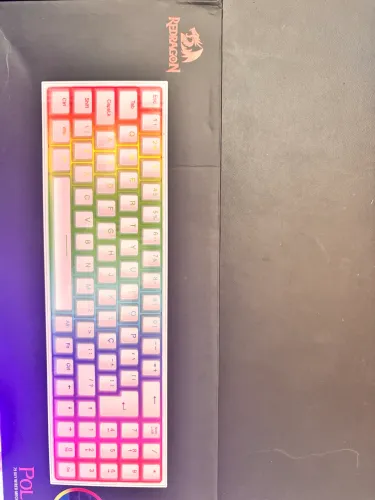 Teclado red dragon pollux mecanico RGB caixa aberta