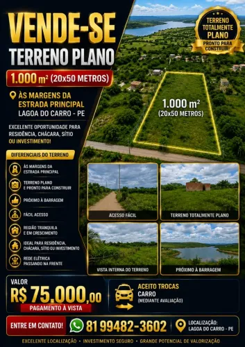 Vendo ou troco terreno