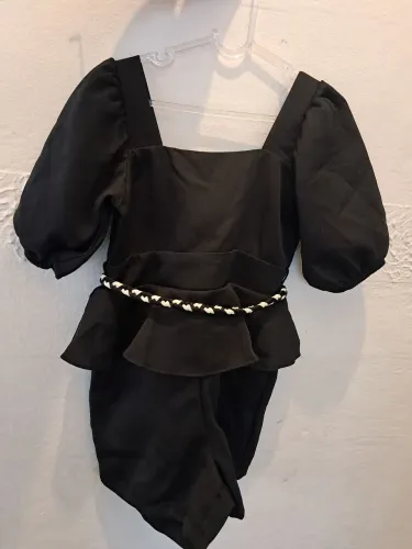 Macaquinho infantil menina Preto