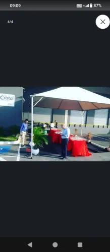 Venda de tenda pirâmide 6x6 em Metalon galvanizado com calha