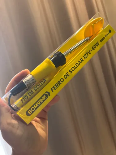 FERRO DE SOLDA COM FIO DE SOLDA - FAÇO ENTREGA