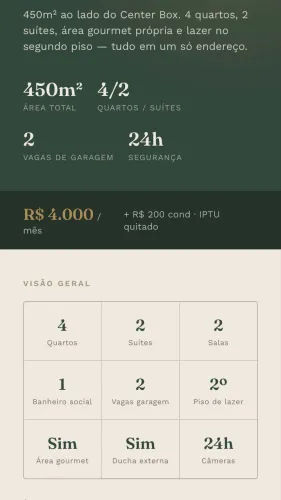 Apartamento 4 Quartos (2 Suítes) 450m² - Av Vicente Simões, perto Center Box
