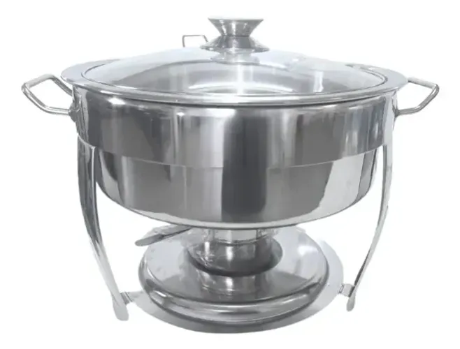Rechaud Redondo Banho Maria Aço Inox 5 L
