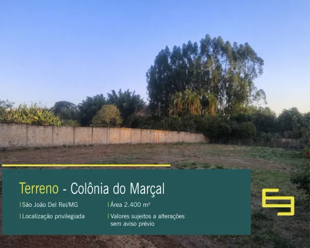 Terreno para alugar em São João Del Rei/MG no bairro Colônia do Marçal.