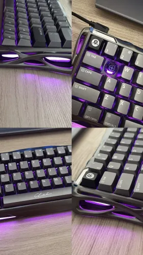 Teclado Magnetico Mercury V60 PRO Deluxe Edition GunMetall Black UFO Magnetic e 8khz