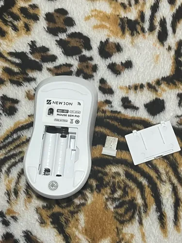 Mouse Sem Fio New?ion NMS-007 Branco (Com Conector USB)