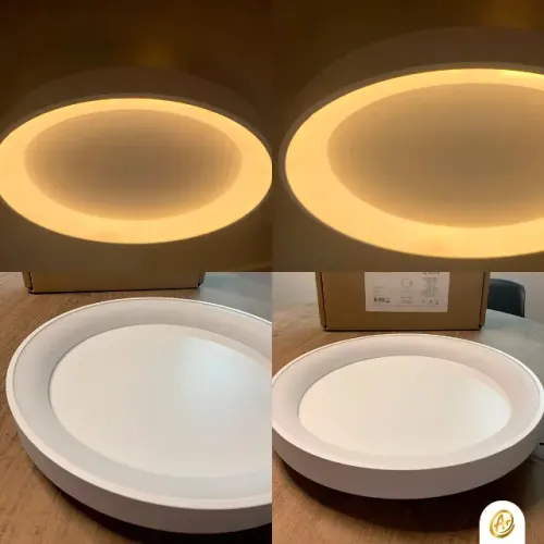 Lustre de Teto Plafon LED Round 28w Branco Quente 3000K Moderno