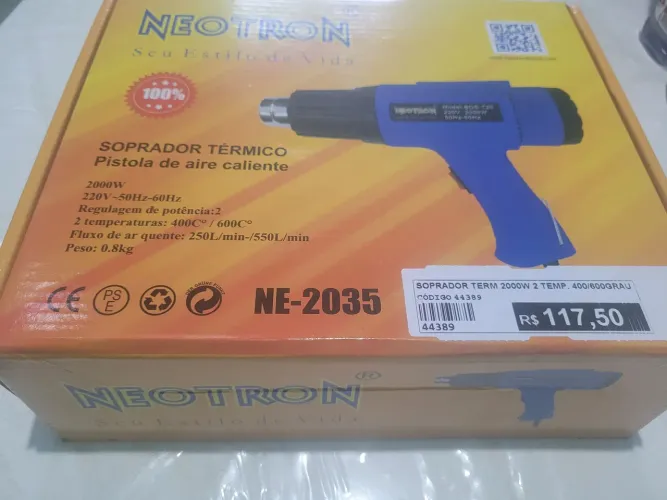 Soprador Térmico Pistola De Ar Quente 2.000W