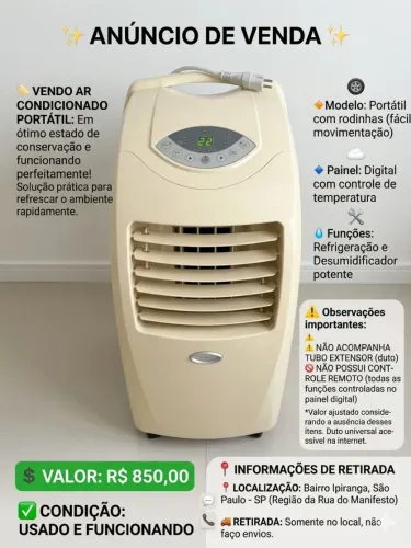 Ar condicionado portátil