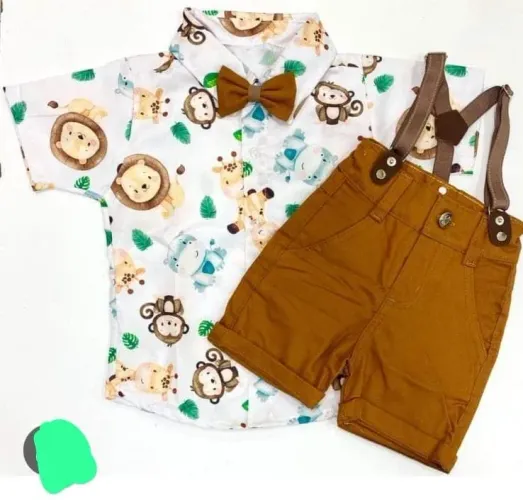Vendo roupa temática infantil safari 2 anos de idade 