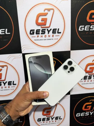 Vendo ou troco iPhone 16 Pro max branco 256 gb de memória 94% bateria