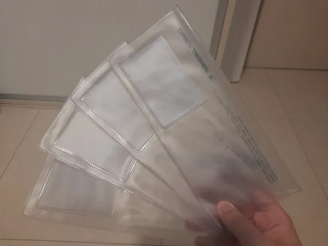 Porta documentos transparente médio (4 unidades) [USADO]