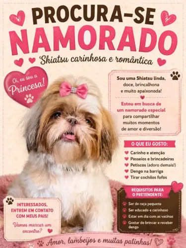 Procura se shiatzu macho para cruzar.