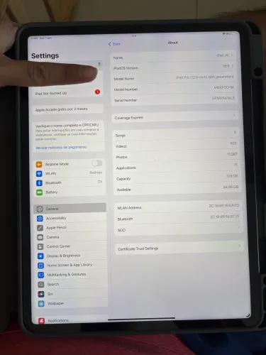Apple IPad Pro (12.9 polegadas) 6 geração