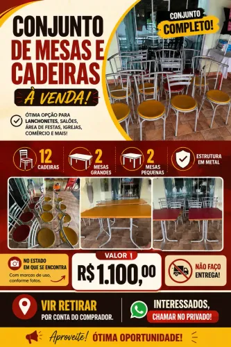 Cadeiras e mesas