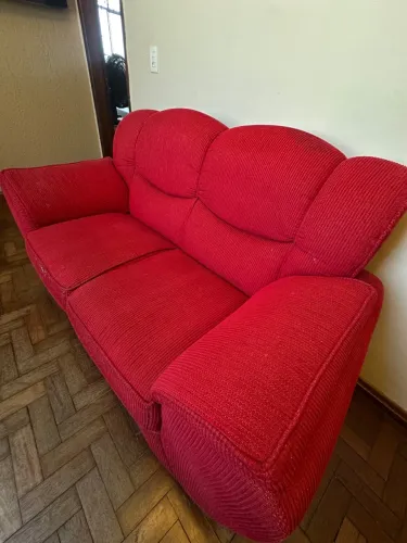 sofá 2 lugares vermelho