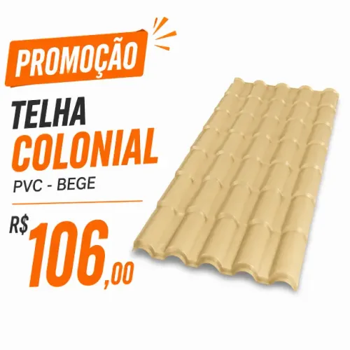 Telha pvc colonial marfim