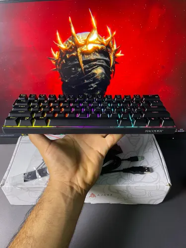 Teclado Mecânico AJAZZ NK61 Preto Novo Zero Uso