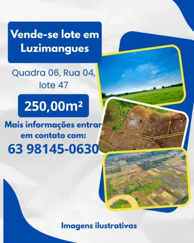 Vende-se lote em Luzimangues 250m