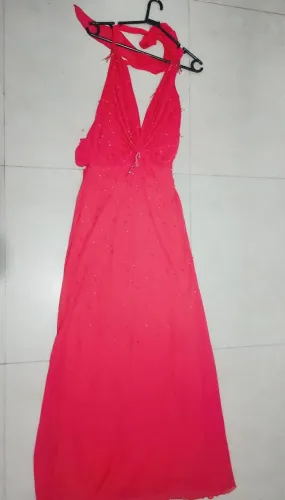 Vestido vintage bordado decote V