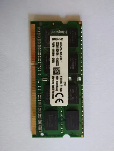 Memória RAM Notebook 8GB DDR3L 1600MHz Kingston ValueRAM - Praticamente Nova