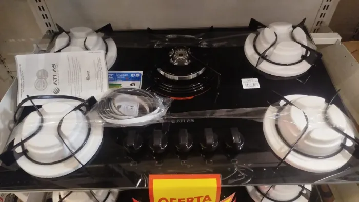 COOKTOP GAS ATLAS 5 BOCAS UTOP BIVOLT