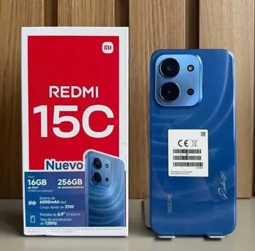 Redmi 15 C 256 GB Azul e Preto Novo
