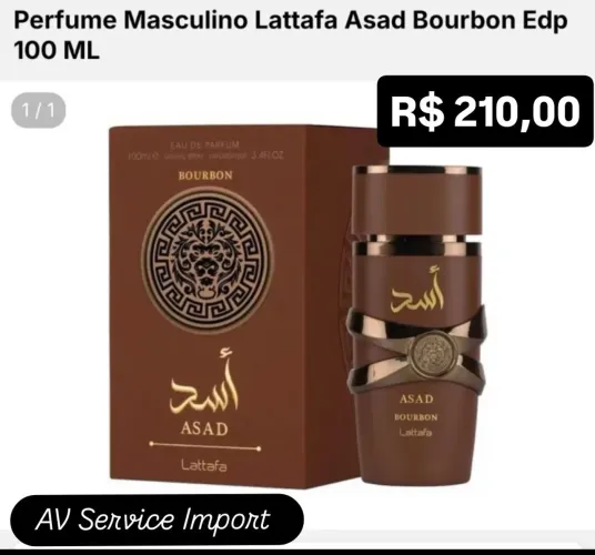 Perfume masculino asad bourbon - AV Service Import