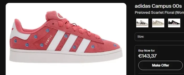 Adidas Campus Edição Limitada Preloved Scarlet - 40