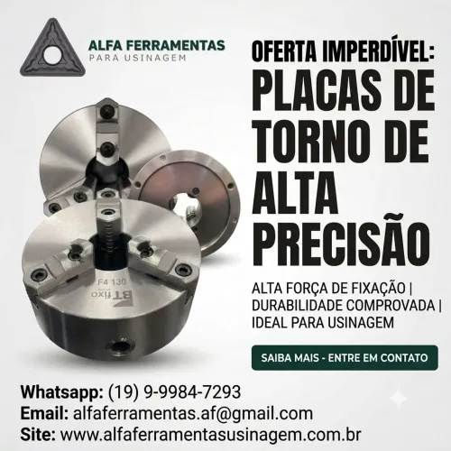 Placa de Torno de Alta Precisão - BT Fixo (Ideal para Usinagem)
