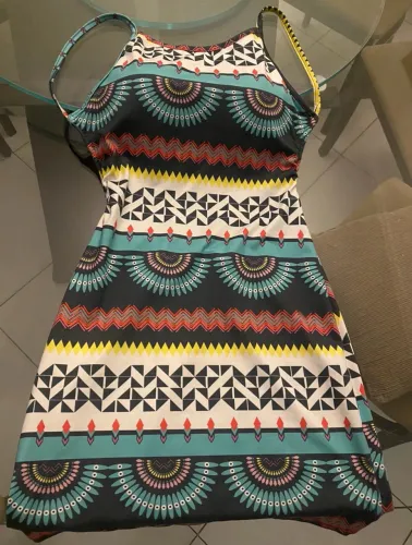Vestido estampa étnica novo
