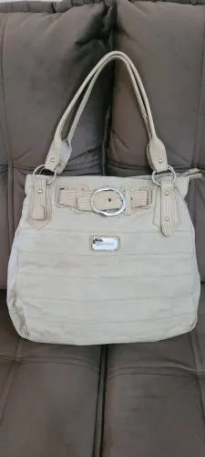 Bolsa Grande Marca Couro Fino, Seminova, Couro Legítimo