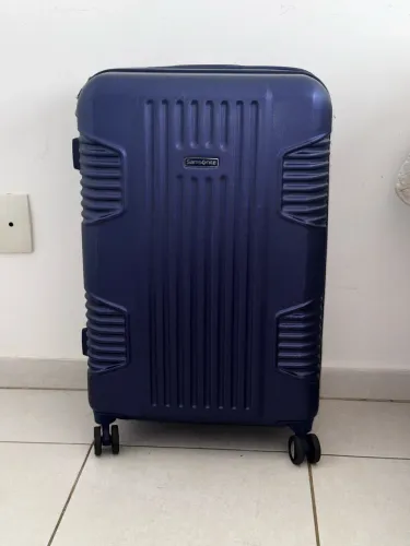 Mala Samsonite Média Azul Original - Pouco Uso - Excelente Estado