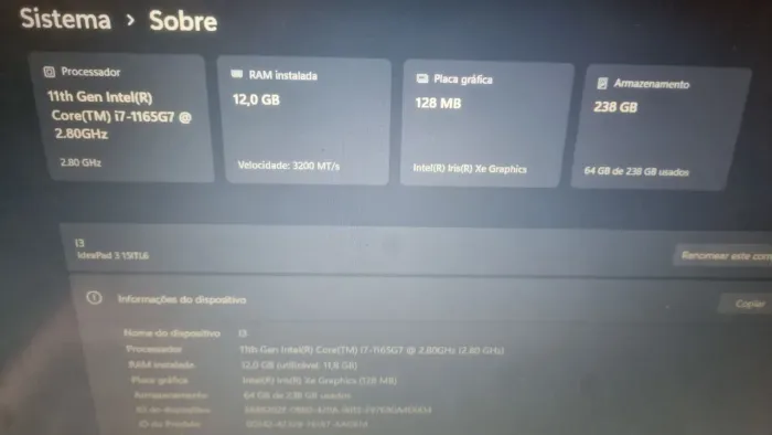 Notebook usado