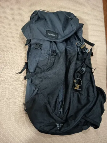 Mochila Trekking Forclaz 50 Litros Preta