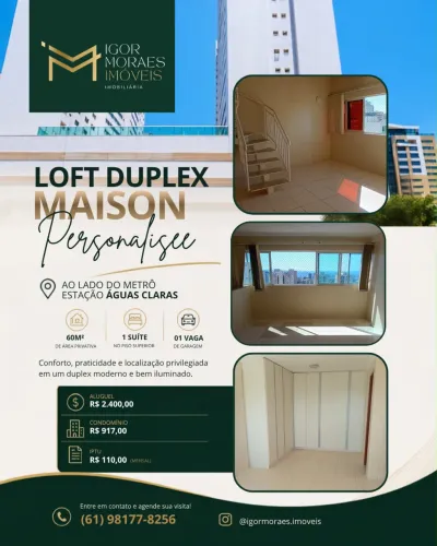 Apt duplex 1 qto lazer completo