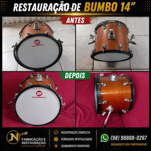 Bumbo de bateria reduzido 14 polegadas