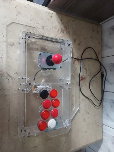 Controle arcade com botoes sanwa e qanba originais, manche sanwa e placa zerodelay